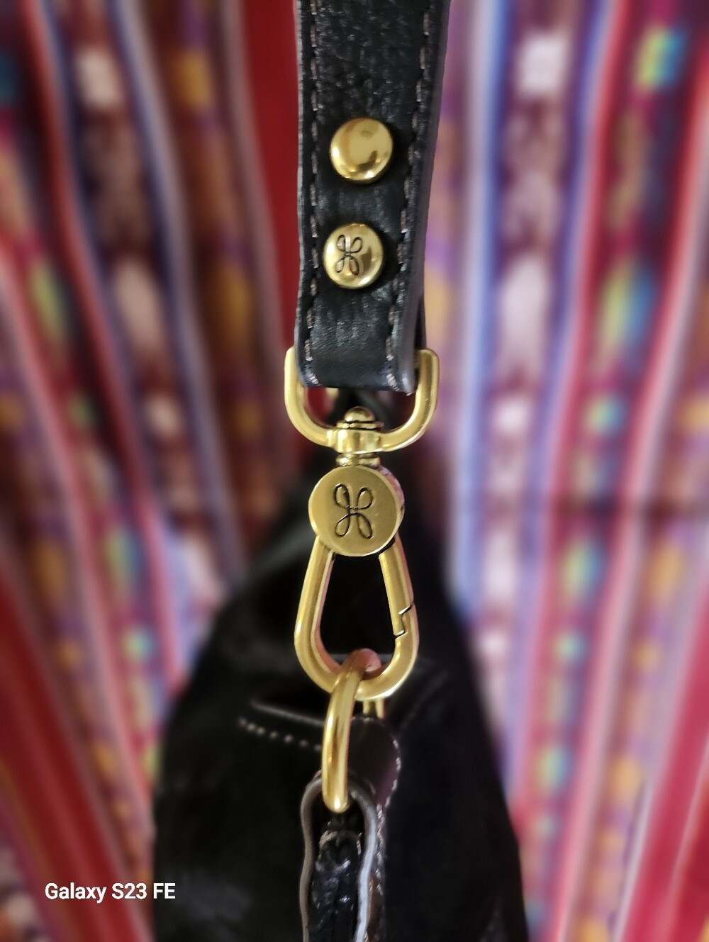 Hobo 'Pier Shoulder Bag' Whipstitch Black Suede - Picture 4 of 9